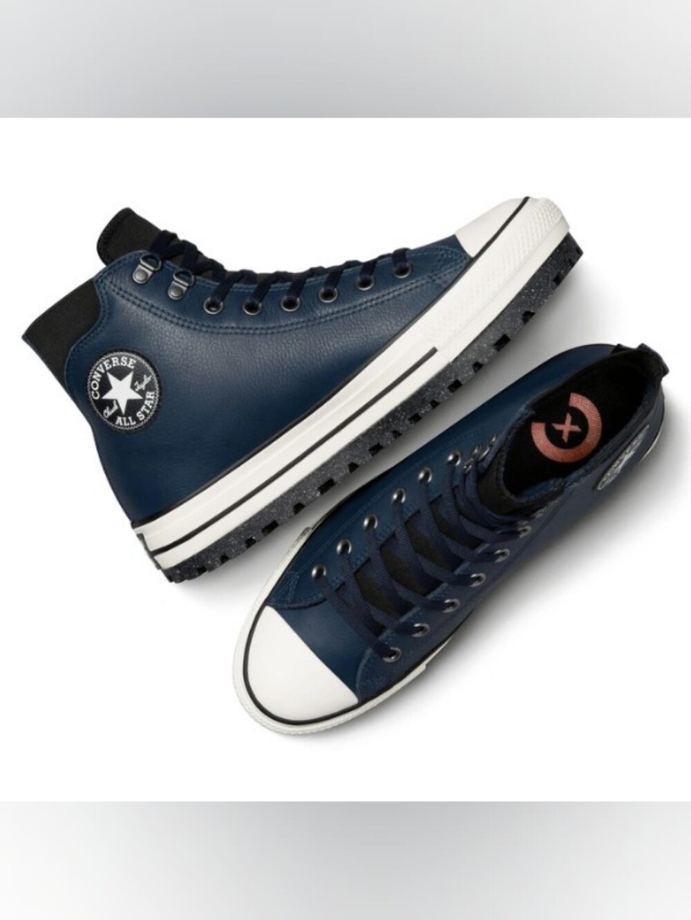 Converse Chuck Taylor All Star City Trek Waterproof Leather Boots Navy Blue Wome